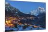 Dusk in Selva Di Cadore, Santa Fosca, Pescul, Dolomites, Italy. Pelmo Mount in the Background.-ClickAlps-Mounted Photographic Print
