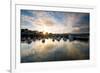 Dusk in the Harbour at Paignton, Devon England Uk-Tracey Whitefoot-Framed Photographic Print