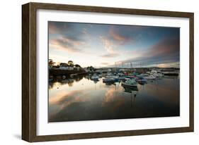 Dusk in the Harbour at Paignton, Devon England UK-Tracey Whitefoot-Framed Photographic Print