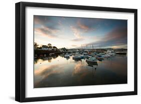 Dusk in the Harbour at Paignton, Devon England UK-Tracey Whitefoot-Framed Photographic Print