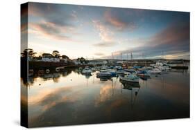 Dusk in the Harbour at Paignton, Devon England UK-Tracey Whitefoot-Stretched Canvas