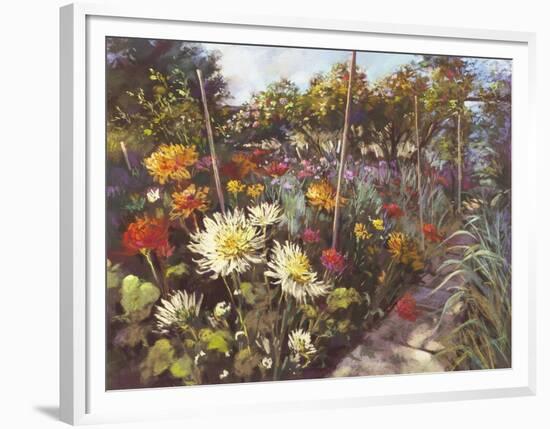 Dusk in the Walled Garden-Nel Whatmore-Framed Art Print