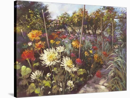 Dusk in the Walled Garden-Nel Whatmore-Stretched Canvas