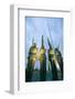 Dusk light behind Bronze Honor Guard and three soaring spires of the Air Force Memorial, One Air...-null-Framed Photographic Print