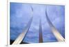 Dusk light behind three soaring spires of Air Force Memorial at One Air Force Memorial Drive, Ar...-null-Framed Photographic Print