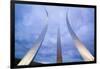 Dusk light behind three soaring spires of Air Force Memorial at One Air Force Memorial Drive, Ar...-null-Framed Photographic Print