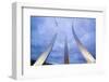 Dusk light behind three soaring spires of Air Force Memorial at One Air Force Memorial Drive, Ar...-null-Framed Photographic Print