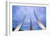 Dusk light behind three soaring spires of Air Force Memorial at One Air Force Memorial Drive, Ar...-null-Framed Photographic Print