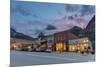 Dusk Light on Main Street in Ouray, Colorado, Usa-Chuck Haney-Mounted Photographic Print