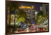 Dusk Light on Ocean Drive in South Beach in Miami Beach, Florida, USA-Chuck Haney-Framed Photographic Print