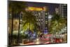 Dusk Light on Ocean Drive in South Beach in Miami Beach, Florida, USA-Chuck Haney-Mounted Premium Photographic Print