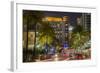 Dusk Light on Ocean Drive in South Beach in Miami Beach, Florida, USA-Chuck Haney-Framed Photographic Print