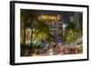 Dusk Light on Ocean Drive in South Beach in Miami Beach, Florida, USA-Chuck Haney-Framed Photographic Print