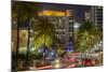 Dusk Light on Ocean Drive in South Beach in Miami Beach, Florida, USA-Chuck Haney-Mounted Photographic Print