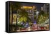 Dusk Light on Ocean Drive in South Beach in Miami Beach, Florida, USA-Chuck Haney-Framed Stretched Canvas