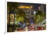 Dusk Light on Ocean Drive in South Beach in Miami Beach, Florida, USA-Chuck Haney-Framed Premium Photographic Print