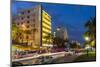 Dusk Light on Ocean Drive in South Beach in Miami Beach, Florida, USA-Chuck Haney-Mounted Photographic Print