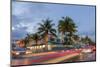 Dusk Light on Ocean Drive in South Beach in Miami Beach, Florida, USA-Chuck Haney-Mounted Photographic Print