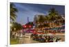 Dusk Light on Ocean Drive in South Beach in Miami Beach, Florida, USA-Chuck Haney-Framed Photographic Print