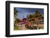 Dusk Light on Ocean Drive in South Beach in Miami Beach, Florida, USA-Chuck Haney-Framed Photographic Print