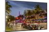 Dusk Light on Ocean Drive in South Beach in Miami Beach, Florida, USA-Chuck Haney-Mounted Photographic Print