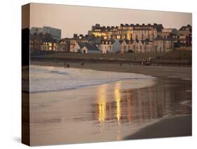 Dusk Light on the Beach at Portrush, County Antrim, Ulster, Northern Ireland, United Kingdom-Charles Bowman-Stretched Canvas