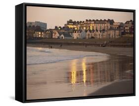 Dusk Light on the Beach at Portrush, County Antrim, Ulster, Northern Ireland, United Kingdom-Charles Bowman-Framed Stretched Canvas