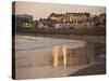 Dusk Light on the Beach at Portrush, County Antrim, Ulster, Northern Ireland, United Kingdom-Charles Bowman-Stretched Canvas