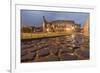 Dusk lights on the Colosseum, the old Flavian Amphitheatre, and symbol of the city, UNESCO World He-Roberto Moiola-Framed Photographic Print