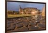 Dusk lights on the Colosseum, the old Flavian Amphitheatre, and symbol of the city, UNESCO World He-Roberto Moiola-Framed Photographic Print