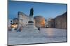 Dusk lights on the medieval fortress and squares of the old town, Otranto, Province of Lecce, Apuli-Roberto Moiola-Mounted Photographic Print