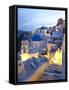 Dusk, Oia, Santorini, Cyclades Islands, Greece-Peter Adams-Framed Stretched Canvas