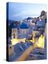 Dusk, Oia, Santorini, Cyclades Islands, Greece-Peter Adams-Stretched Canvas