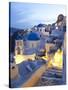 Dusk, Oia, Santorini, Cyclades Islands, Greece-Peter Adams-Stretched Canvas