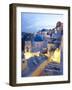 Dusk, Oia, Santorini, Cyclades Islands, Greece-Peter Adams-Framed Photographic Print