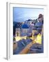 Dusk, Oia, Santorini, Cyclades Islands, Greece-Peter Adams-Framed Photographic Print