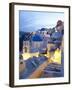 Dusk, Oia, Santorini, Cyclades Islands, Greece-Peter Adams-Framed Photographic Print