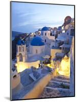 Dusk, Oia, Santorini, Cyclades Islands, Greece-Peter Adams-Mounted Photographic Print