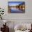 Dusk on Ancient Palace of Castel Sant'Angelo with Statues of Angels-Roberto Moiola-Framed Stretched Canvas displayed on a wall