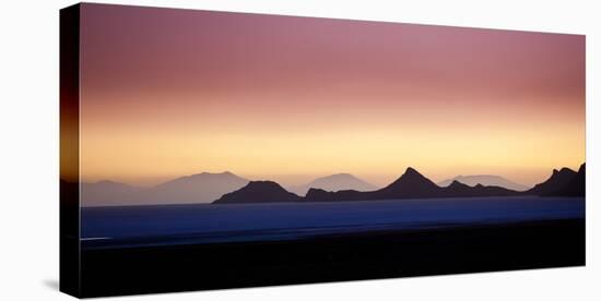 Dusk on the Edge of the Salar De Uyuni on Bolivia's Altiplano-Sergio Ballivian-Stretched Canvas