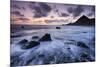 Dusk on the Rocky Shores of Speke's Mill Mouth in North Devon, England. Summer-Adam Burton-Mounted Photographic Print