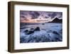 Dusk on the Rocky Shores of Speke's Mill Mouth in North Devon, England. Summer-Adam Burton-Framed Photographic Print