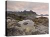 Dusk Over Flakstad, Flakstadoya, Lofoten Islands, Norway, Scandinavia-Gary Cook-Stretched Canvas