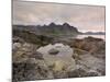 Dusk Over Flakstad, Flakstadoya, Lofoten Islands, Norway, Scandinavia-Gary Cook-Mounted Photographic Print
