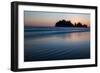 Dusk over James Island at La Push Beach on the the Pacific Northwest, Washington State, United Stat-Martin Child-Framed Photographic Print