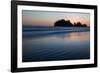 Dusk over James Island at La Push Beach on the the Pacific Northwest, Washington State, United Stat-Martin Child-Framed Photographic Print