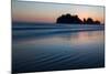 Dusk over James Island at La Push Beach on the the Pacific Northwest, Washington State, United Stat-Martin Child-Mounted Photographic Print