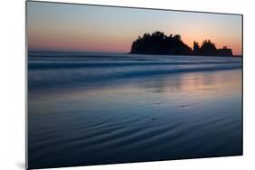 Dusk over James Island at La Push Beach on the the Pacific Northwest, Washington State, United Stat-Martin Child-Mounted Photographic Print