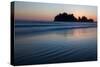 Dusk over James Island at La Push Beach on the the Pacific Northwest, Washington State, United Stat-Martin Child-Stretched Canvas