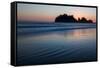 Dusk over James Island at La Push Beach on the the Pacific Northwest, Washington State, United Stat-Martin Child-Framed Stretched Canvas